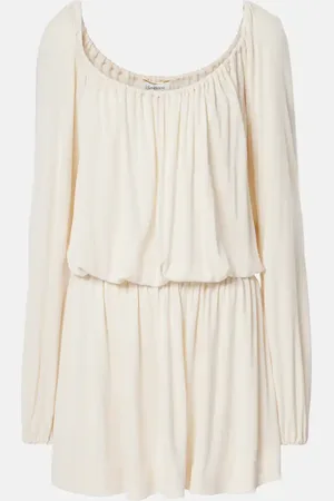 Saint Laurent Ruffled jersey minidress