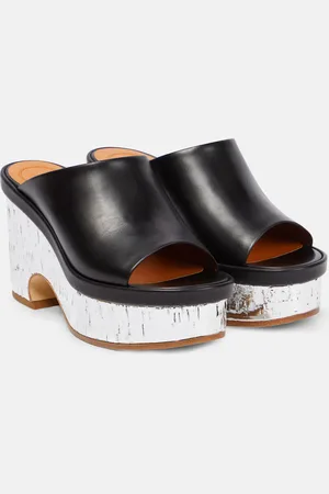 Chloé Oli leather platform mules