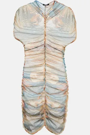 Balmain Printed tulle minidress