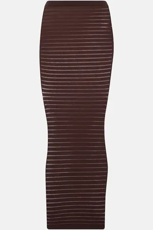 Alaïa Striped maxi skirt