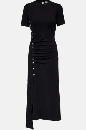 Paco rabanne Pleated jersey maxi dress