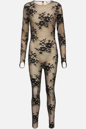 Wolford X N21 Pattie lace-paneled jumpsuit