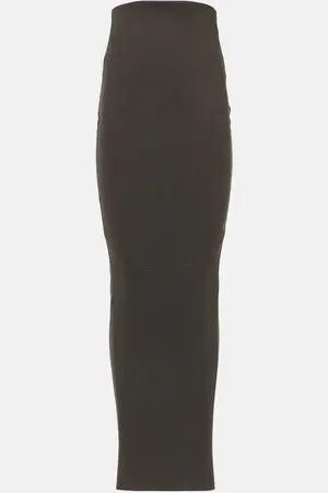 Rick Owens Dirt Pillar leather maxi skirt