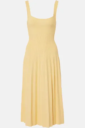 Staud Ellison pleated midi dress