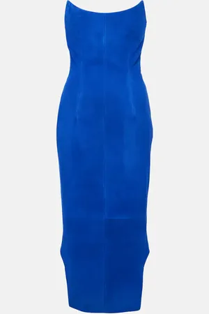 Givenchy Asymmetric suede bustier dress