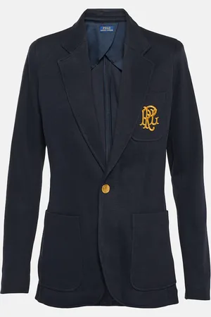 Ralph Lauren Embroidered cotton-blend blazer