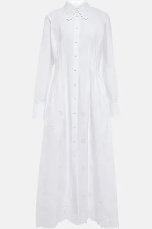 Chloé Embroidered midi shirt dress