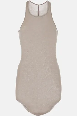 Rick Owens Ribbed-knit cotton tank top