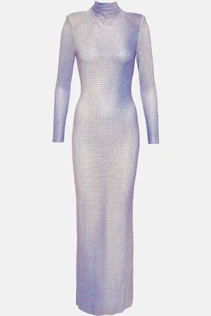 Self-Portrait Crystal-embellished maxi dress
