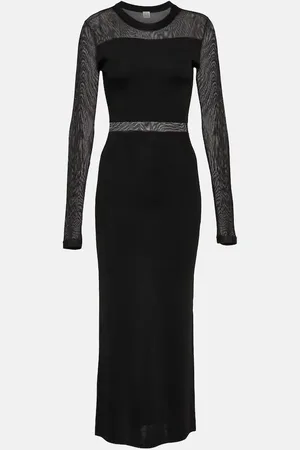 Totême Semi-sheer knitted maxi dress
