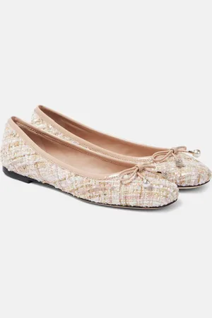Jimmy Choo Elme tweed ballet flats