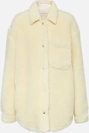 OFF-WHITE Wool-blend teddy shirt jacket