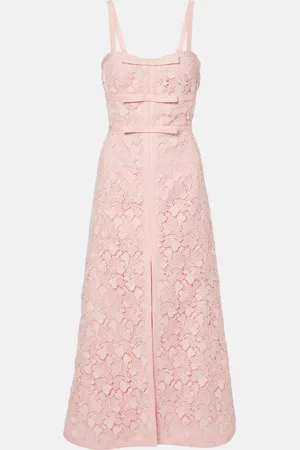 Giambattista Valli Bow-detail macramÃ© midi dress