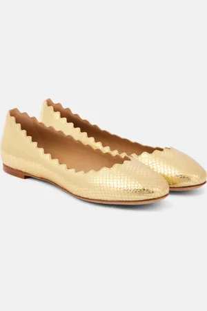Chloé Lauren croc-effect leather ballet flats