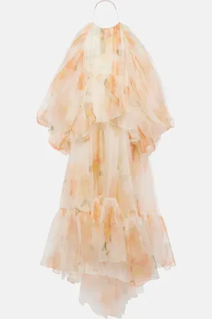 ZIMMERMANN Natura floral silk organza midi dress
