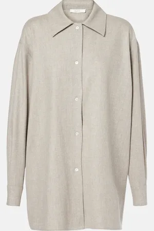 The Row Komako wool and cashmere shirt