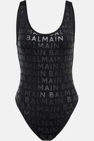 Balmain Logo printed swimsuit