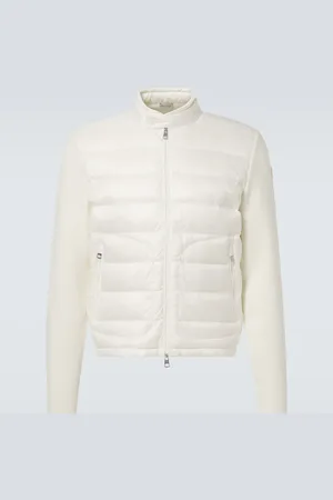 Moncler Down-paneled virgin wool jacket
