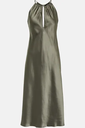 NILI LOTAN Eglantine halterneck silk midi dress