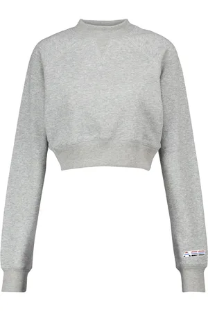 Adam Selman Sport Cropped cotton-blend sweatshirt
