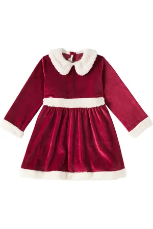 Konges Sløjd Faux fur-trimmed velvet dress