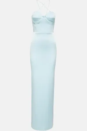 ALEX PERRY Conley satin crÃªpe maxi dress