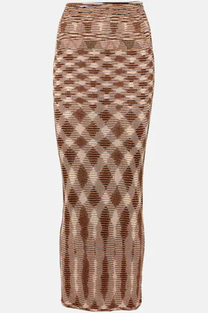 Missoni Space-dyed high-rise knit maxi skirt