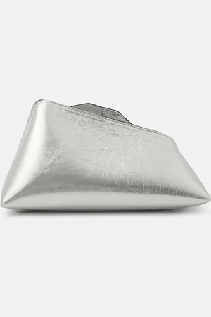 The Attico 8.30 PM metallic leather clutch