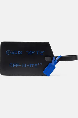 OFF-WHITE Zip Tie Medium leather clutch