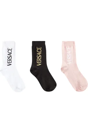 VERSACE Set of 3 logo cotton-blend socks