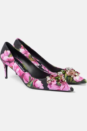 Dolce & Gabbana Lollo embellished floral pumps