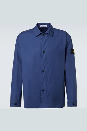 Stone Island Compass cotton canvas overshirt