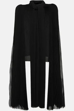 Balenciaga Pleated chiffon blouse