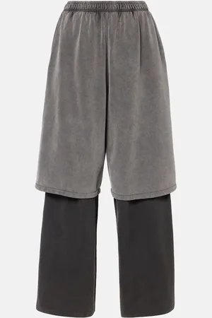 Acne Studios Layered cotton fleece sweatpants