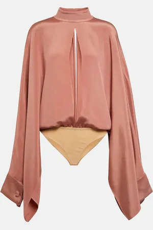 Tom Ford Cutout silk crÃªpe bodysuit