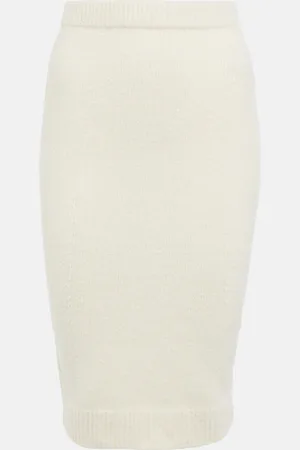 Tom Ford Knitted cotton-blend midi skirt