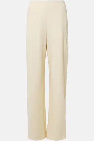 Fforme Larissa high-rise wool-blend wide-leg pants