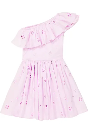 Molo Cay broderie anglaise one-shoulder dress