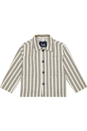 Il gufo Striped cotton-blend jacket