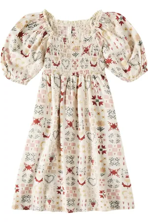 Rylee + Cru Della balloon-sleeve linen-blend dress
