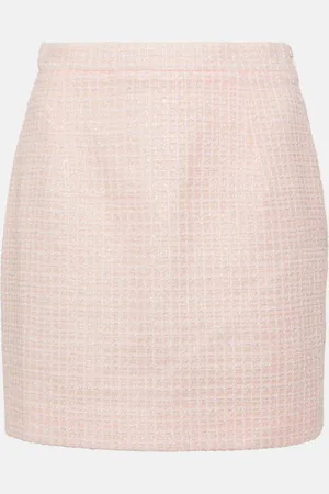 Alessandra Rich BouclÃ© tweed miniskirt