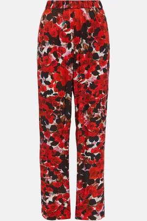 DRIES VAN NOTEN Floral straight pants