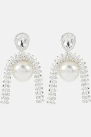 MAGDA BUTRYM Pearl and crystal-embellished earrings