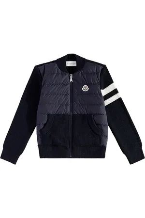 Moncler Down-paneled virgin wool cardigan