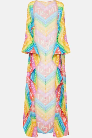 VALENTINO Logo cotton-blend beach cover-up