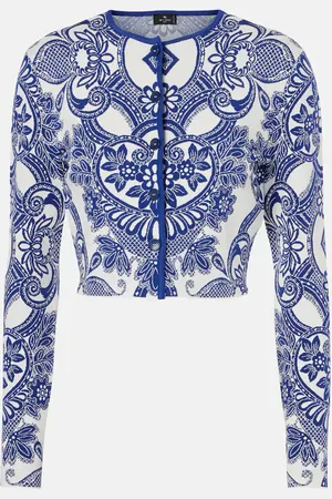 Etro Cable-knit cropped cardigan