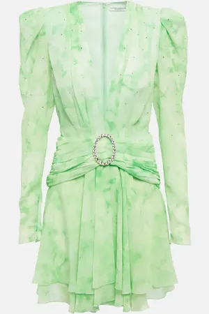 Alessandra Rich Belted silk minidress