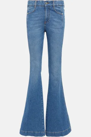 Stella McCartney Logo mid-rise flared jeans