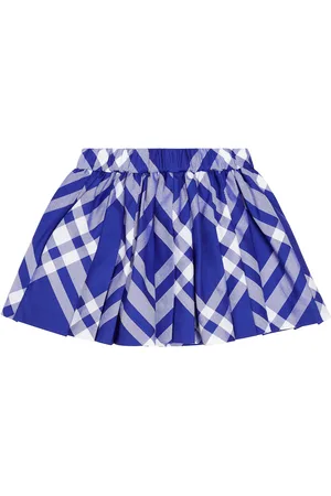 Burberry Baby checked pleated cotton skirt