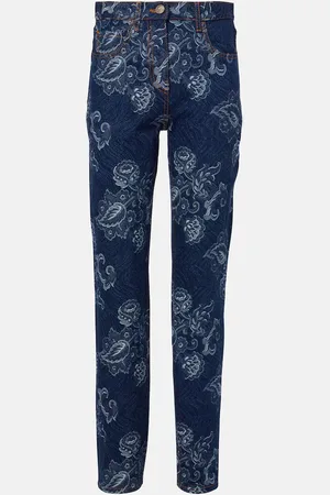 Etro Floral jacquard slim jeans